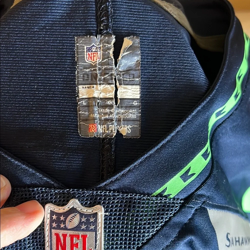 Nike NFL green and blue Seahawks Jersey Size Youth Large - Picture 7 of 13